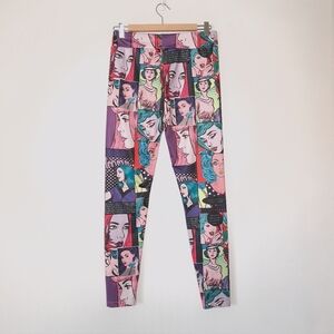 Leggings pop art print retro Womens Size Medium